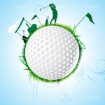 Conceptual Golf Design with Golf Ball and Golf Player